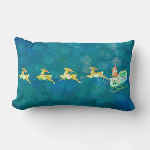 Coussin Rectangle Père Noël Sleigh
