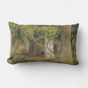 Coussin Rectangle Pergola Avec Raisins À Vins (Paysage Vignoble)