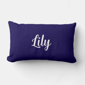 Coussin Rectangle Personalized Modern Elegant Typography Name 