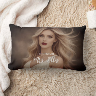 Coussin Rectangle Personalized Wedding Pillow – The Future, Mrs.