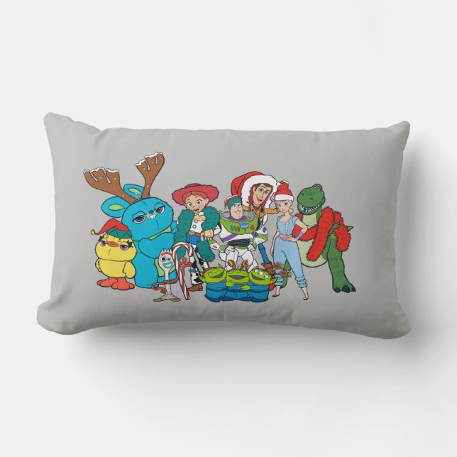 Coussin Rectangle Personnages de l'histoire des jouets de Noël (Recto)