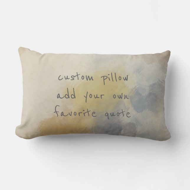 Coussin Rectangle personnalisé ajouter un devis accent pillowpastel  (Recto)