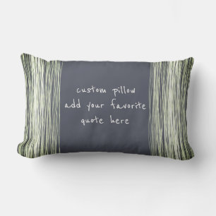 Coussin Rectangle personnalisé minimaliste ajouter votre propre devi