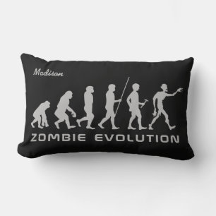 Coussin Rectangle Personnalisé nom et couleur Zombie Evolution lance