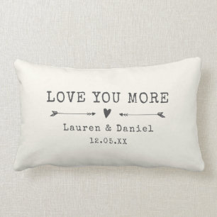 Coussin Rectangle Personnalisé Nom Vous aimez Plus Saint Valentin No