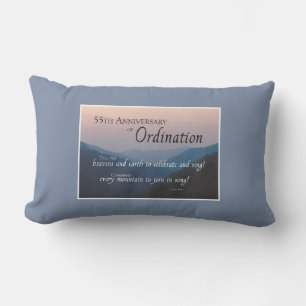 Coussin Rectangle Personnaliser les fêtes d'Ordination du 55e annive