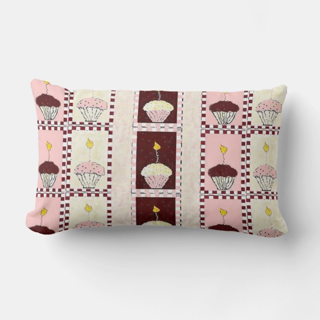 Coussin Rectangle Petit gâteau triple de menace (Recto)