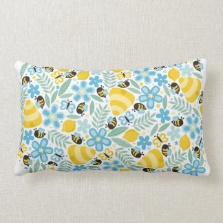 Coussin Rectangle Petites abeilles domestiques occupées