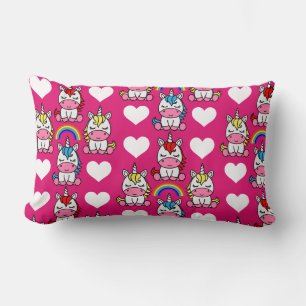 Coussin Rectangle Petites filles Unicorn Pony