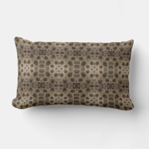 Coussin Rectangle Petoskey Stone État fossile du Michigan