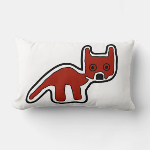 Coussin Rectangle Petroglyphe Renard Rouge mignonne Animaux anciens