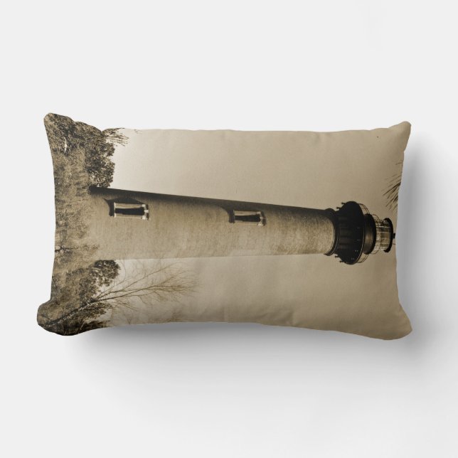 Coussin Rectangle Phare de Currituck (Recto)