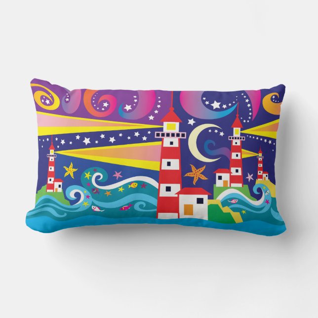 Coussin Rectangle Phares célestes (Recto)