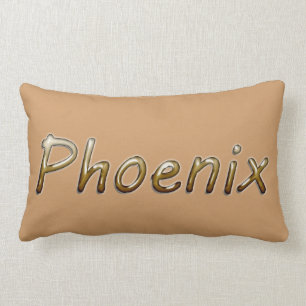 Coussin Rectangle Phoenix - couleurs de désert - sur Tan