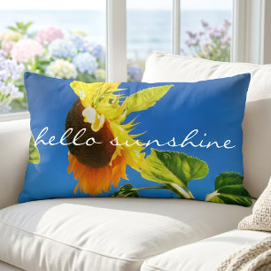 Coussin Rectangle Photo de tournesol jaune audacieux Hello Sunshine
