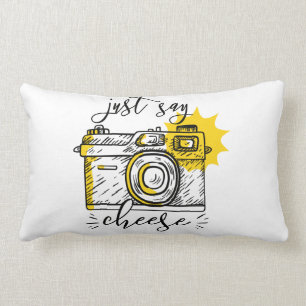 Coussin Rectangle Photographe de caméra rétrospective "Say Cheese"