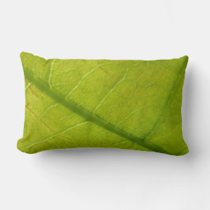 Coussin Rectangle Photographie de la nature à feuilles vertes
