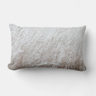 Coussin Rectangle Photographie du terrain de pelouse blanche