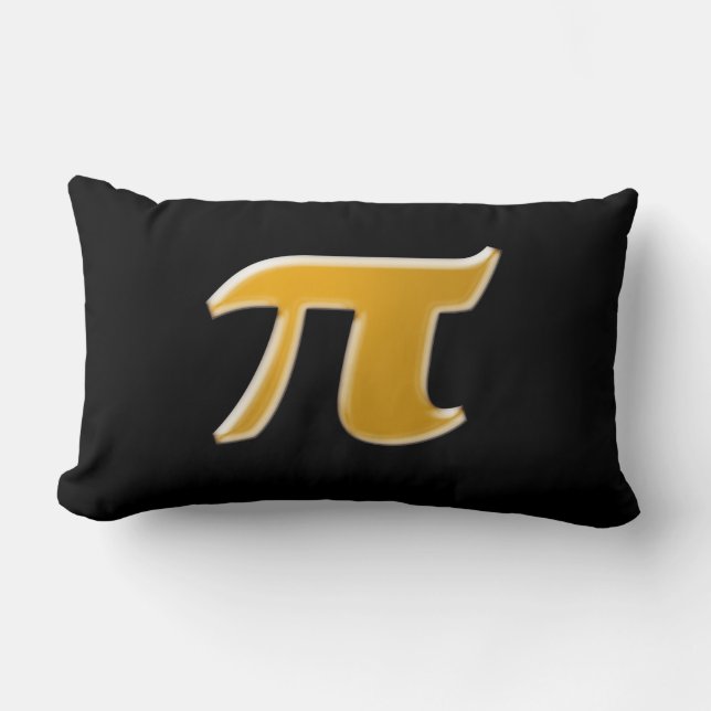 Coussin Rectangle PI en or sur noir (Recto)