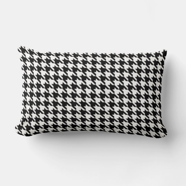 Coussin Rectangle Pied de fond noir et blanc (Recto)