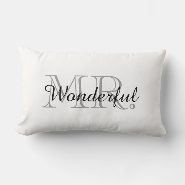 COUSSIN RECTANGLE PILLOW_ CHIC " M. WONDERFUL " (Recto)