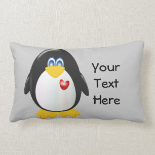Coussin Rectangle Pingouin personnalisé