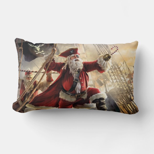 Coussin Rectangle Pirate Père Noël (Recto)