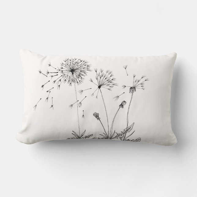 Coussin Rectangle Pissenlits (Recto)