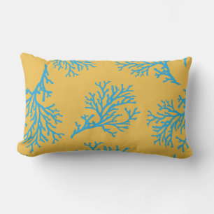 Coussin Rectangle PixDezines bleu/orange/corail/do-it-yourself arriè