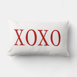 Coussin Rectangle PixDezines RED XOXO/do-it-yourself couleur arrière