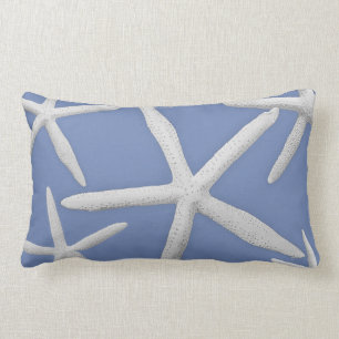 Coussin Rectangle Plage à la mode de bleu d'étoiles de mer de styl