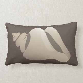 Coussin Rectangle Plage de Seashell Brown et blanc