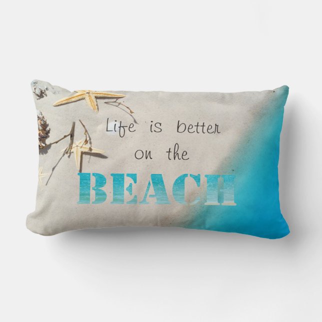 Coussin Rectangle Plage tropicale, Sable, Sable, Sable, Sable, Coqui (Recto)