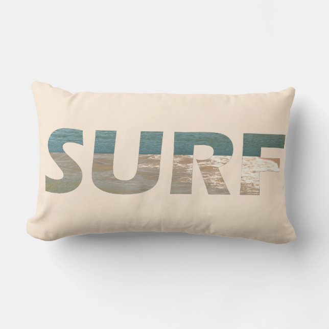 Coussin Rectangle Plage Vagues Surf Jeu d'oreiller (Recto)