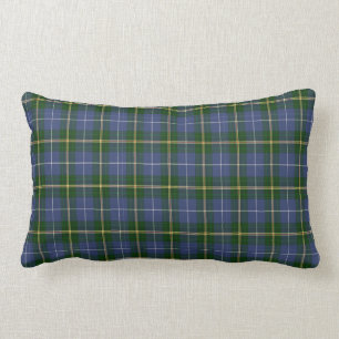 Coussin Rectangle Plaid vert fait sur commande de tartan de la