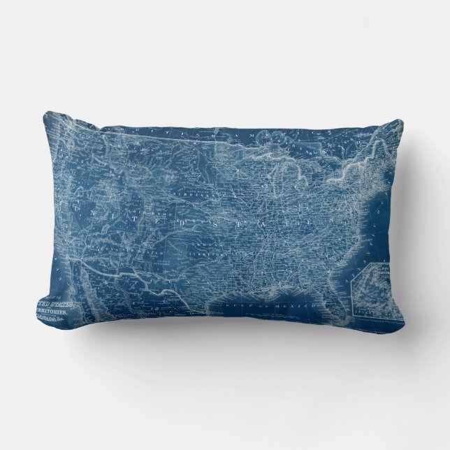 Coussin Rectangle Plan directeur américain (Recto)