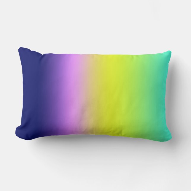 Coussin Rectangle Planche de couleurs d'été Ombre violet jaune vert  (Recto)
