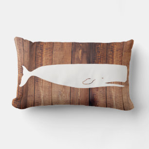Coussin Rectangle Planches nautiques de silhouette et en bois de