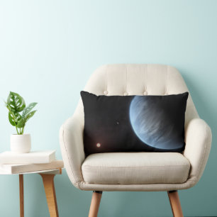 Coussin Rectangle Planète K2-18b, Étoile Hôte Et Planète Accompagnan