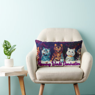 Coussin Rectangle Planning World Domination, Réunion de Louis Wain