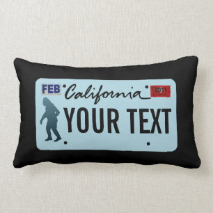 Coussin Rectangle Plaque minéralogique de la Californie Sasquatch