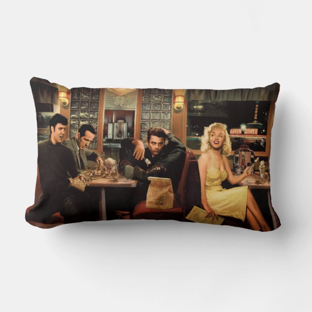 Coussin Rectangle Plat bleu (Recto)