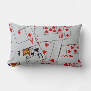 Coussin Rectangle Plateau De Cartes De Jeu Éparpillées,