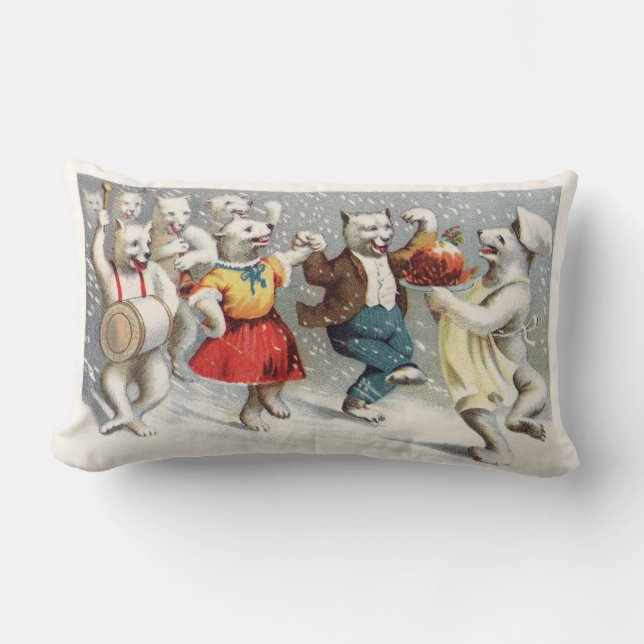 Coussin Rectangle Plum Pudding Jig (Recto)