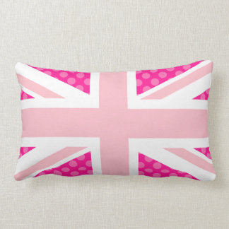Coussin Rectangle Poche rose fille Union Jack