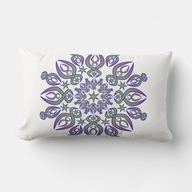 Coussin Rectangle Pointes bleues (Recto)