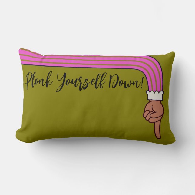 Coussin Rectangle Pointing Hand Fun Throw Pillow (Recto)