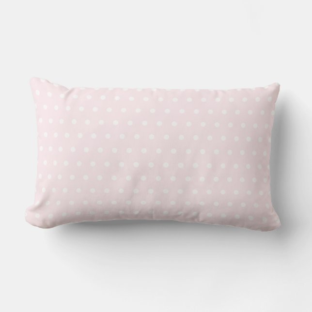 Coussin Rectangle Pois rose (Recto)