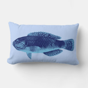 Coussin Rectangle Poisson de récif tropical des Caraïbes, Marine sur