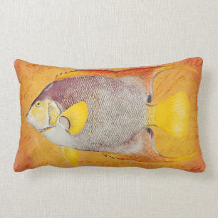 Coussin Rectangle Poissons hawaïens vintages d'ange - antiquité